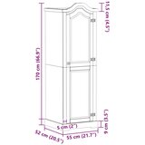  garderobna omara, trden borov les, bela, 52x55x170 cm | Shoptok.si
