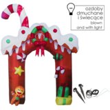 Molarem Home Luk na napuhavanje Medenjak s LED svjetlom – 300 cm - Božićna dekoracija za dvorište | shoptok.hr