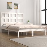 Maison Chic Posteljni okvir - Dvoposteljna postelja - Zakonska postelja brez vzmetnice bel 120x200 cm trdna borovina-J11235, (21766765) | Shoptok.si