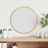  Zidno ogledalo zlatno Ø 30 cm okruglo | shoptok.hr