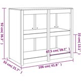 Vanjski kuhinjski ormarić 106x55x92 cm od masivne borovine | shoptok.hr