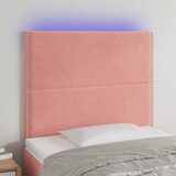  The Living Store LED posteljno vzglavje roza 90x5x118/128 cm žamet - LED Vzglavje, (21499313) | Shoptok.si