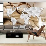  Tapeta - World Map - White &amp Diamonds 400x280 Cijene