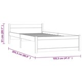  Okvir za krevet od masivnog drva bijeli 100 x 200 cm | shoptok.hr