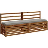  Jastučići za klupe - 2 dijela VUGHT 2 kom. 100% poliester Siva | shoptok.hr