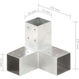 vidaXL spojnici za stupove u y-obliku 4 kom pocinčani metal 71 x 71 mm | shoptok.hr