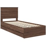  Krevetna konstrukcija Smeđi hrast 90 x 190 cm Inženjersko Drvo | shoptok.hr