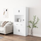 Maison Chic Visoka omara - Komoda - Predalnik bel inženirski les, (21715718) | Shoptok.si