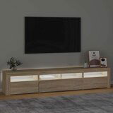 TV ormarić s LED svjetlima boja hrasta sonome 210x35x40 cm | shoptok.hr