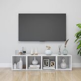 vidaXL TV omarice 4 kosi visok sijaj bele 37x35x37 cm iverna plošča | Shoptok.si