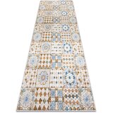 RugsX Preproge ANDRE 53010 pralna preproga Lizbonske ploščice, 80x200 cm Bež | Shoptok.si