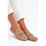Boto Ladies moccasins with perforated pattern and lacing Khaki Mirisa | shoptok.hr