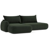 Makamii Tamno zelena sklopiva kutna garnitura (s lijevim kutom/s ležaljkom) Hale – | shoptok.hr