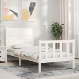 vidaXL Okvir za krevet s uzglavljem crni 100x200 cm od masivnog drva Cijene