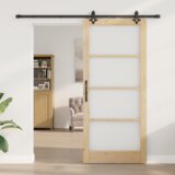 vidaXL klizna vrata s kompletnim setom 93x211 cm od masivne borovine | shoptok.hr