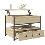  Stolić za kavu boja hrasta sonome 70x50x50 cm od drva i metala | shoptok.hr