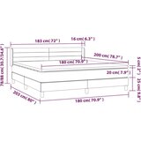 vidaXL Box spring postelja z vzmetnico črna 180x200 cm blago | Shoptok.si