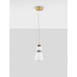 Nova Luce Bijela/u zlatnoj boji metalna LED viseća svjetiljka s mogućnosti zatamnjivanja s porculanskim sjenilom/sa staklenim sjenilom ø 17 cm Palo – | shoptok.hr