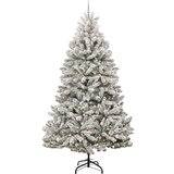 vidaXL Umestno božično drevo Zelena in Bela 300 cm PVC in kovina | Shoptok.si