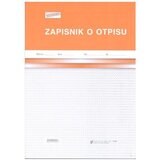 NARODNE NOVINE-UT VII-16 ZAPISNIK O OTPISU; Blok 100 listova, 21 x 29,7 cm | shoptok.hr