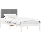  Krevetni okvir s tapiciranim uzglavljem Svijetlo siva Svjetlosiva 195.5 x 95.5 x 84.5 cm | shoptok.hr