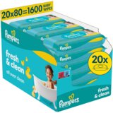 Pampers vlažne maramice Fresh Clean / 20 x 80 komada XXL Slike