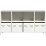vidaXL Komoda bela 135x39x73,5 cm hladno valjano jeklo | Shoptok.si