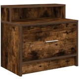 vidaXL Noćni ormarić s ladicom dimljeni hrast 51x31x47 cm | shoptok.hr