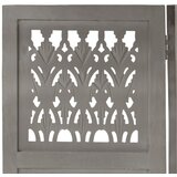 Sobna pregrada s 5 panela siva 200 x 165 cm masivno drvo manga | shoptok.hr