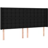  Uzglavlje s ušima crni 163x16x118/128 cm od tkanine | shoptok.hr