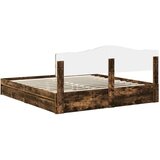  krevet s od storage s uzglavljem dimljeni hrast 180 x 200 cm | shoptok.hr