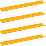  Lebdeća polica Zidne 4 pcs Žuta 80 x 9 x 2,5 cm Čelik | shoptok.hr