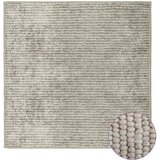  Tepih Bež 100 x 100 cm 100% poliester 3 mm Mogu se prati | shoptok.hr