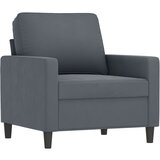  The Living Store Fotelj temno siv 60 cm žamet - Enosed, (21494943) | Shoptok.si
