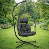  Viseća stolica jaje s jastucima Cocoon - siva | shoptok.hr