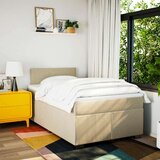  Krevet box spring s madracem krem 120 x 190 cm od tkanine | shoptok.hr