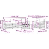  Set vanjskih sofa 7 kom. Bijela i krem Poliester 59 x 59 x 37 cm | Shoptok.si
