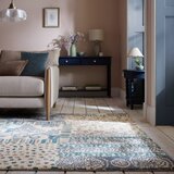 Flair Rugs Modro-bež ročno tkana volnena preproga 120x170 cm Eloise Patchwork – | Shoptok.si