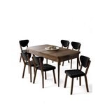 Hanah home trpezarijski set, 7 dijelova, crni | Eponuda.ba
