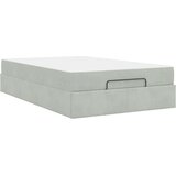 vidaXL Konstrukcija postelje Svetlo siva 120 x 190 cm Žamet | Shoptok.si