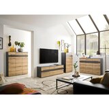 MID.YOU TV-ELEMENT antracit, barve hrasta | Shoptok.si
