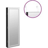  Zidni ormarić za nakit s LED svjetlima crni | shoptok.hr