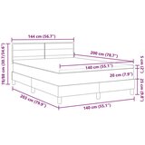  Okvir kreveta s madracem Bež Tkanina 140 x 200 cm | shoptok.hr