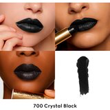 Gucci Beauty Rouge à Lèvres Satin Lipstick satenasta šminka odtenek 700 Crystal Black 3.5 g | Shoptok.si