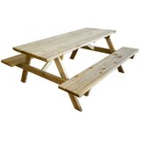  Baštenski drveni sto sa dve klupe 180x70cm | ePonuda.com
