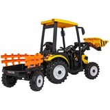  Dječji traktor na akumulator MEGA D68 s prikolicom, žuti | shoptok.hr