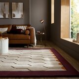 Flair Rugs Bordo rdeča/v naravni barvi ročno tkana volnena preproga 200x290 cm Apex Border Wool – | Shoptok.si