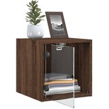  Noćni ormarić sa staklenim vratima boja hrasta 35 x 37 x 35 cm | Eponuda.com