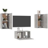  Komplet TV omaric 3-delni betonsko siva iverna plošča, (20732385) | Shoptok.si