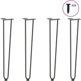 vidaXL noge za mizo za lase 4 kosi antracit 72 cm trdno jeklo | Shoptok.si